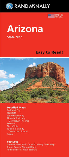 Arizona Easy to Read Folded Map Rand McNally