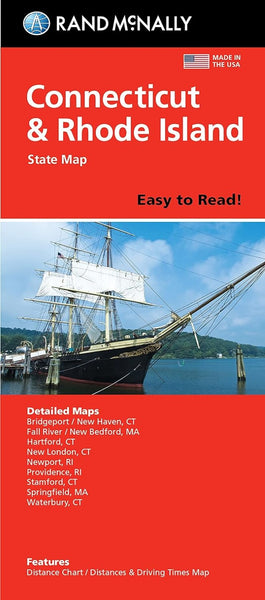 Connecticut and Rhode Island Road Map Rand McNally