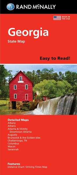 Georgia Easy to Read Folded Map Rand McNally