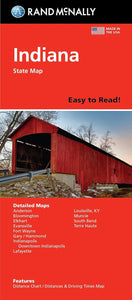 Indiana Easy-to-Read Folded Map
