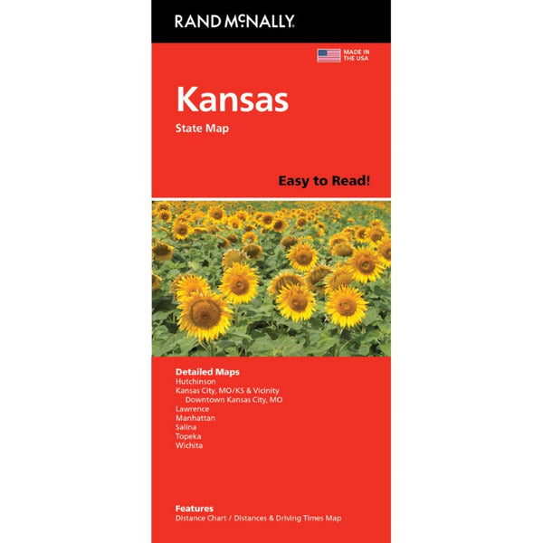 Kansas Easy-to-Read Folded Map Rand McNally