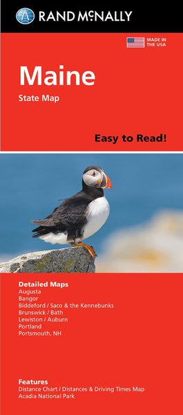 Maine, Easy to Read Folded State Map Rand McNally