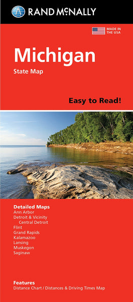 Michigan, Easy To Read State Map Rand McNally