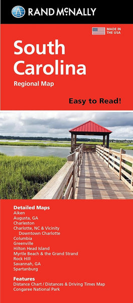 South Carolina Easy to Read Folded Map Rand McNally