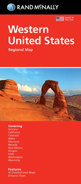 United States, Western Regional Map Rand McNally