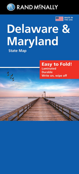 Delaware and Maryland, Easy to Fold Rand McNally