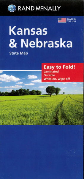 Kansas and Nebraska, Easy to Fold Rand McNally