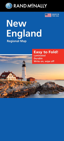 New England, Easy to Fold Laminated Road Map Rand McNally