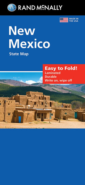 New Mexico, Easy to Fold Laminated State Map Rand McNally