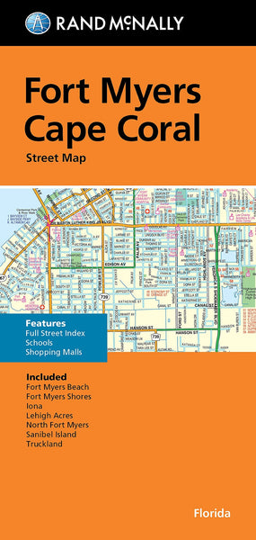 Fort Myers and Cape Coral, Folded Street Map Rand McNally