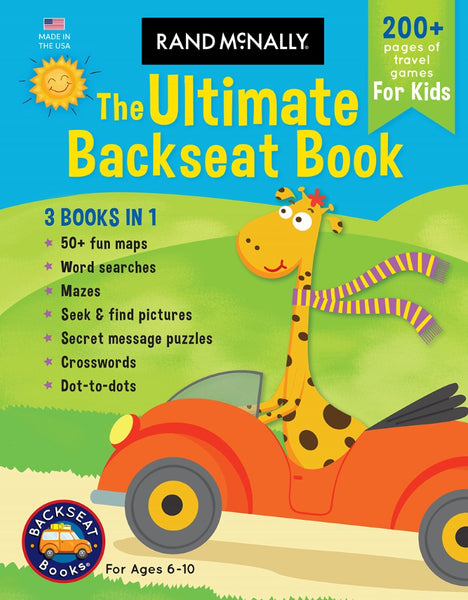 The Ultimate Backseat Book 3 in 1 Kids' Activity Book Rand McNally