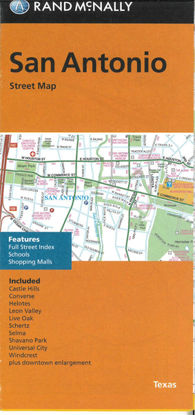 San Antonio, TX - Folded Street Map Rand McNally