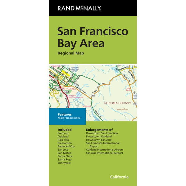 San Francisco Bay Area Regional Map Rand McNally