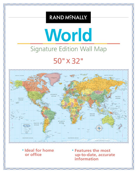 World : Ready-to-Frame Wall Map Rand McNally