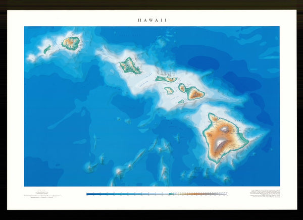 Hawaii [Physical, 30x42, Laminated] Raven Maps