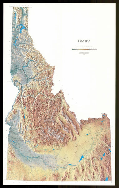 Idaho [Physical, 65x42] Raven Maps
