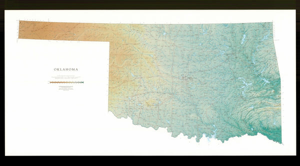 Oklahoma [Physical, 35x67] Raven Maps