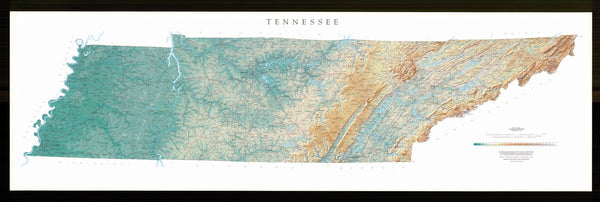 Tennessee [Physical, 21x65] Raven Maps