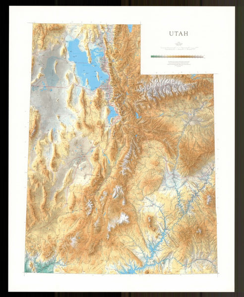Utah [Physical, 50x41] Raven Maps