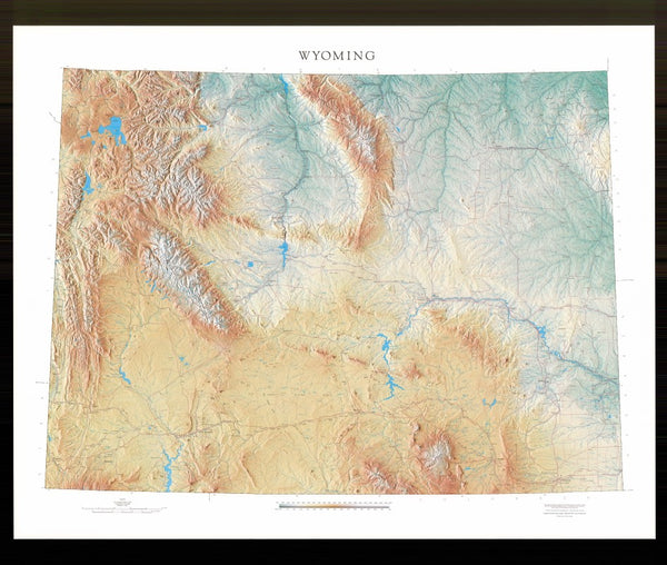 Wyoming [Physical, 43x52, Laminated] Raven Maps