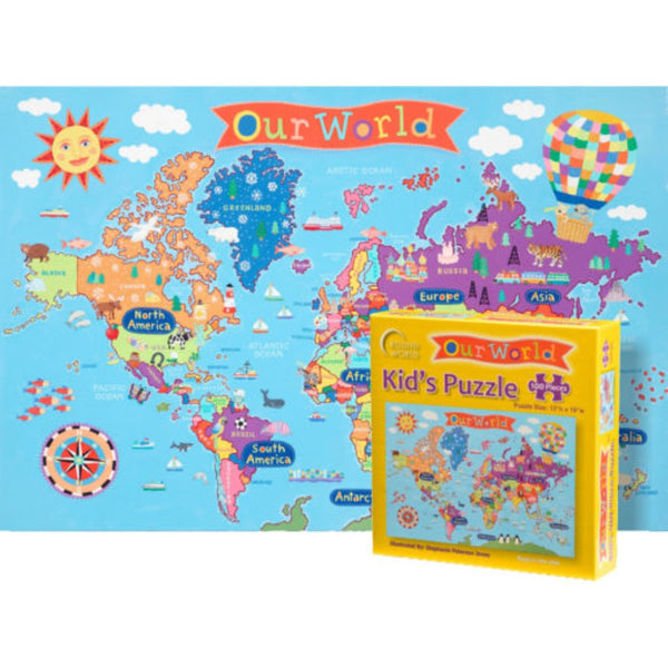 Kids World 100 Piece Puzzle Round World