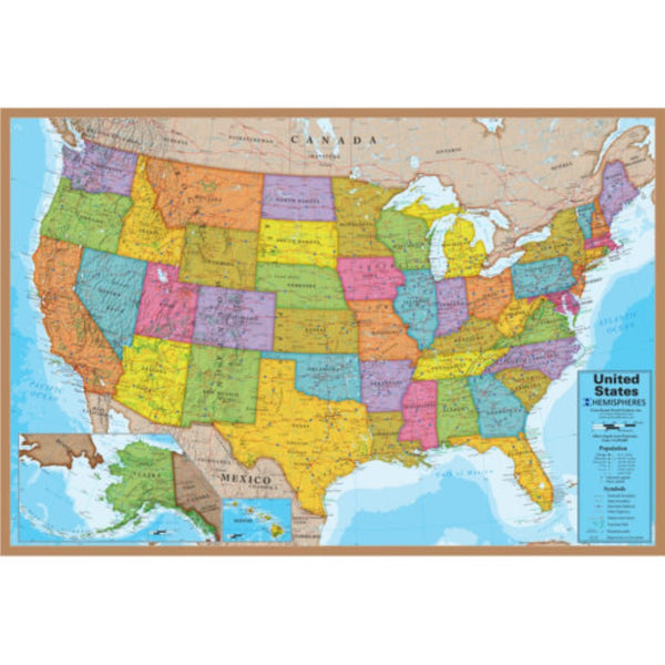 United Stated Map 500 Piece Jigsaw Puzzle Round World