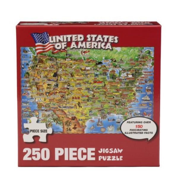 United States 250 Piece Puzzle Round World