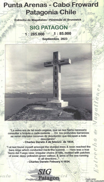 Punta Arenas : Peninsula de Brunswick : Estrecho de Magallanes - Cabo Froward Topographic Map SIG Patagon