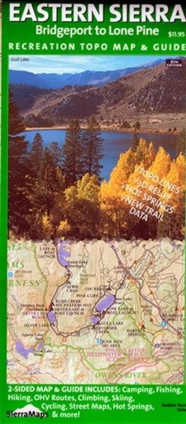 Eastern Sierra Bridgeport to Lone Pine Sierra Map Company