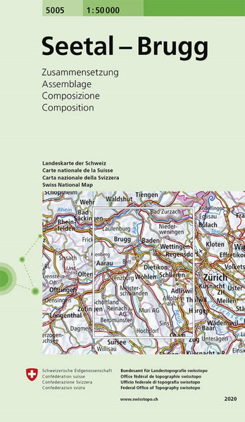Seetal-Brugg : Switzerland 1:50,000 Topographic Map Series #5005 Swiss Topo