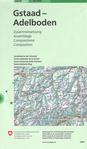 Gstaad - Adelboden : Switzerland 1:50,000 Topographic Map Series #5009 Swiss Topo
