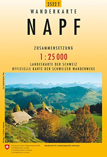 Napf : Switzerland 1:25,000 Combination Hiking Map #2522T Swiss Topo