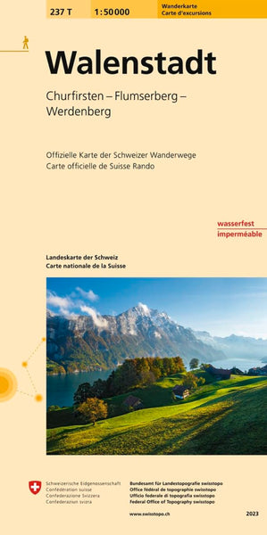 Walenstadt : Switzerland 1:50,000 Topographic Hiking Series #237T Swiss Topo