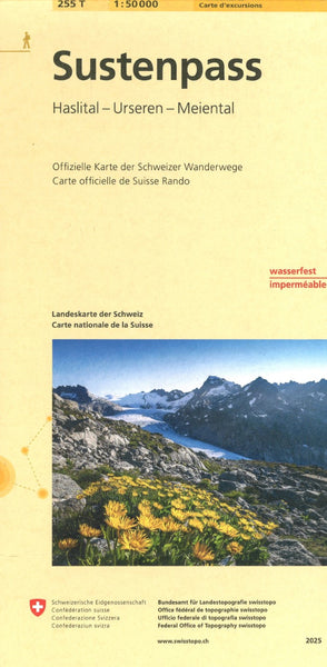 Sustenpass : Switzerland 1:50,000 Topographic Hiking Series #255T Swiss Topo