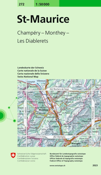 St. Maurice : Switzerland 1:50,000 Topographic Series #272 Swiss Topo