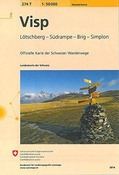 Visp : Switzerland 1:50,000 Topographic Hiking Series #274T Swiss Topo