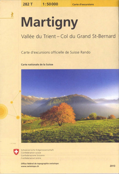 Martigny : Switzerland 1:50,000 Topographic Hiking Series #282T Swiss Topo