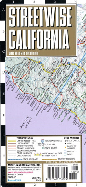 Streetwise California laminated map Streetwise Maps, Inc