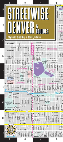 Streetwise Denver laminated map Streetwise Maps, Inc