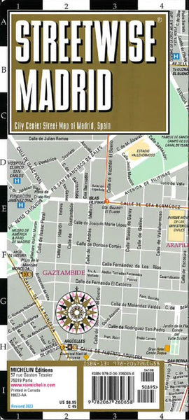 Streetwise Madrid laminated map Streetwise Maps, Inc