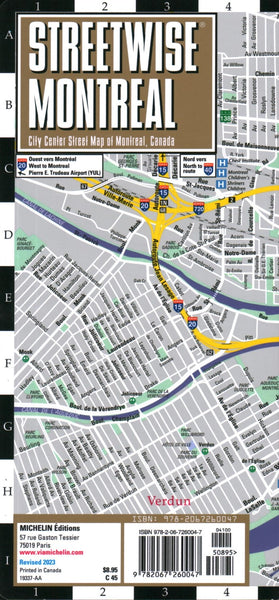 Streetwise Montreal laminated map Streetwise Maps, Inc