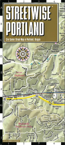 Streetwise Portland laminated map Streetwise Maps, Inc