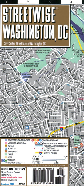 Streetwise Washington D.C. laminated map Streetwise Maps, Inc