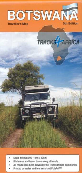 Botswana Traveler's Map Tracks4Africa