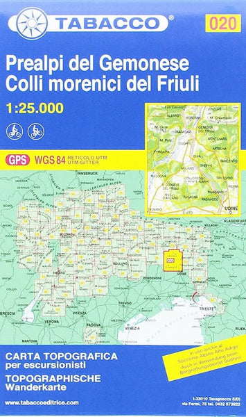 Prealpi Carniche e Giulie del Gemonese Tabacco Map
