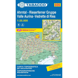 Ahrntal - Rieserferner Gruppe - Valle Aurina - Vedrette di Ries Hiking Map (#35)