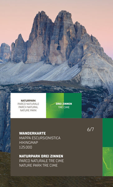 Parco Naturale Tre Cime - Tre Cime Nature Park Topographic Hiking Map & Guide Tabacco Map