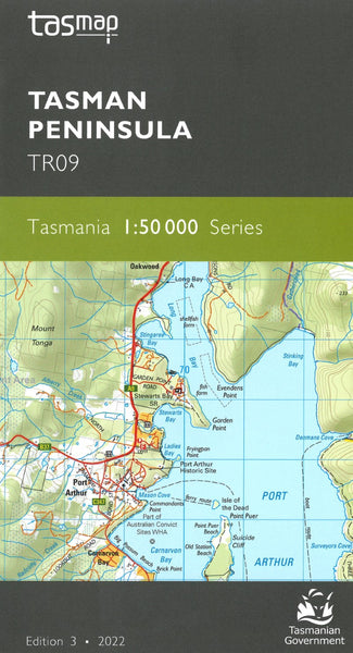 Tasman Peninsula 1:50,000 Topographic Map TASMAP