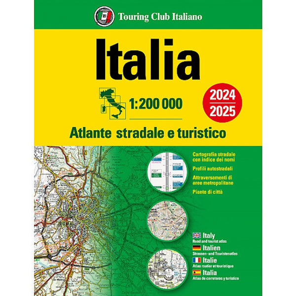 Italia : atlante stradale 1:200 000 (2024/2025) - Softcover (Box Set) Touring Club Italiano