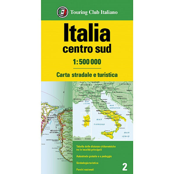 Italia : centro sud Road and Tourist Map Touring Club Italiano
